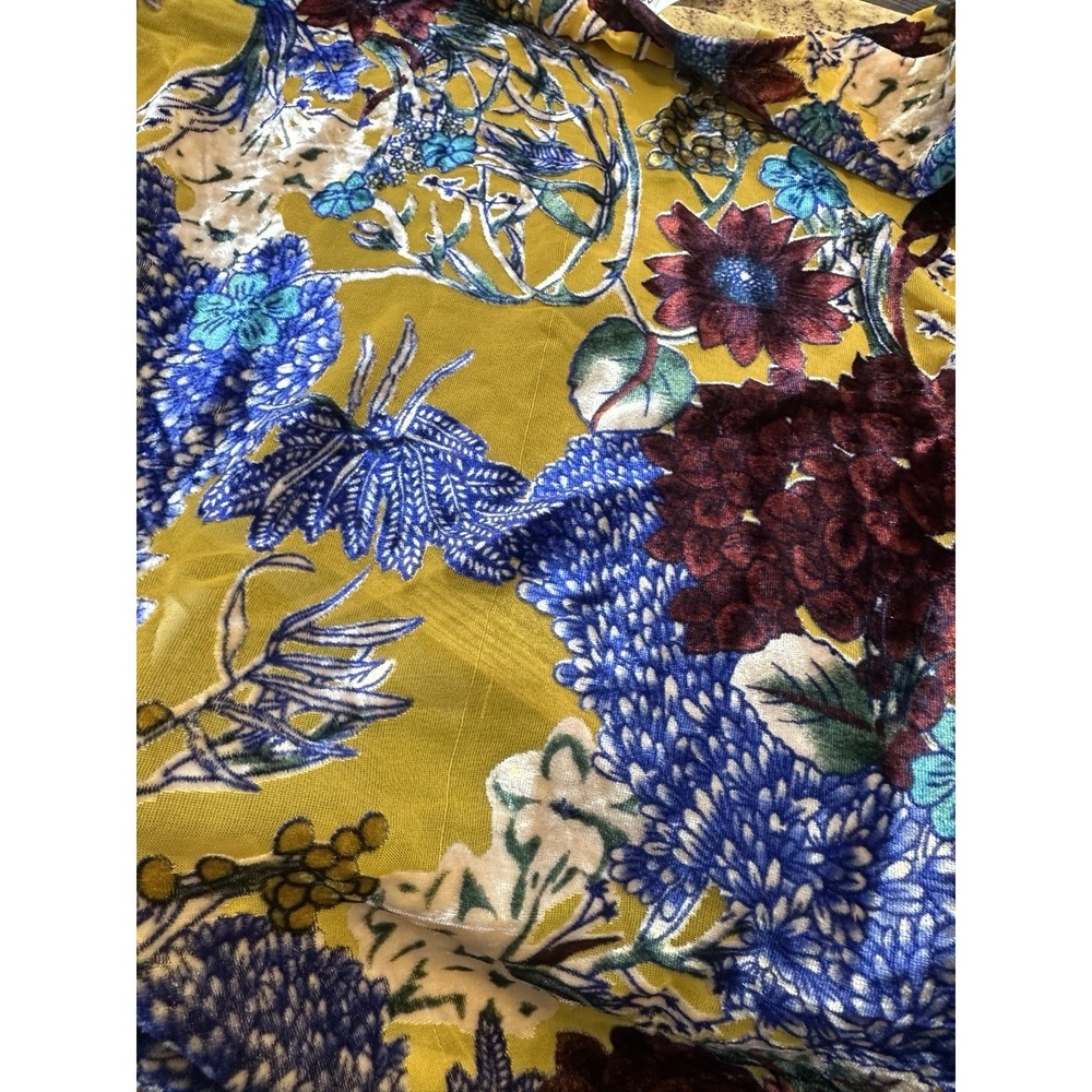 Floreat x Anthropologie Aurelia Velvet Burnout Floral Kimono O/S Hippie Boho Top - Picture 15 of 16